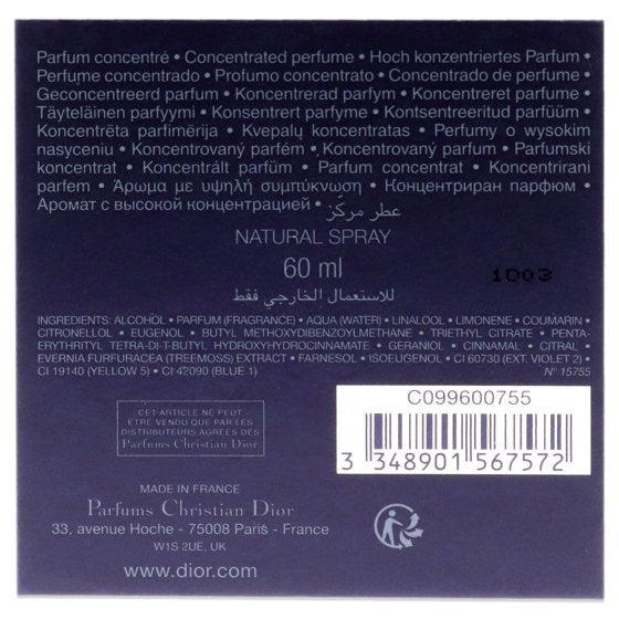 Christian Dior Sauvage Elixir, 2 oz EDC Cologne Spray