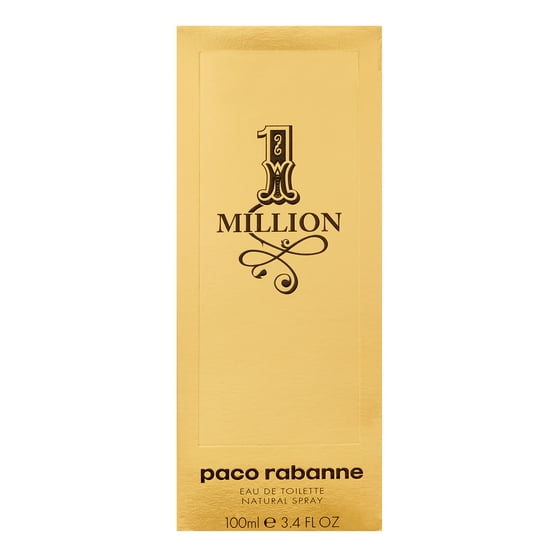 Paco Rabanne 1 Million Eau de Toilette Spray for Men, 3.4 oz / 100mL